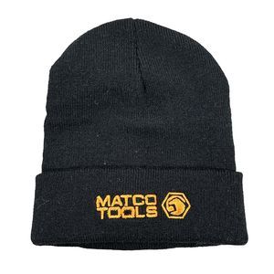 Matco Tools Beanie Hat Skull Cap Black With Embroidered Logo One Size